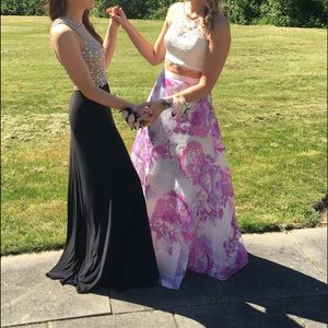 Two piece prom dress